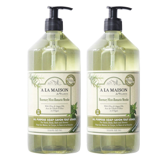 A LA MAISON French Liquid Hand Soap, Rosemary Mint - Natural Hand Wash Made with Essential Oils - Biodegradable, Plant-Based, Vegan, Cruelty-Free Beauty & Personal Care A LA MAISON