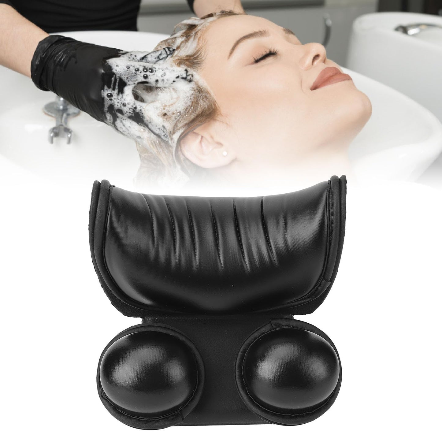 XHTLLO Shampoo Bowl Neck Rest, Soft Ergonomic Hair Spa Neck Rest Pillow for Salon Shampoo Bowls, Waterproof U Shape Head Support for Comfortable Beauty and Personal Care XHTLLO