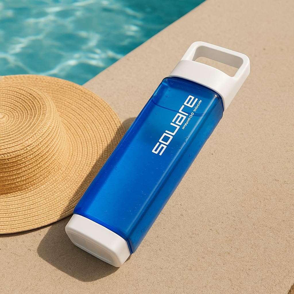 Clean Bottle Water Bottle, Leakproof Blue Bottle for Summer, Reusable Bottle for School, Sports, Travel - Compatible with Backpack Pockets 25 oz, Blue