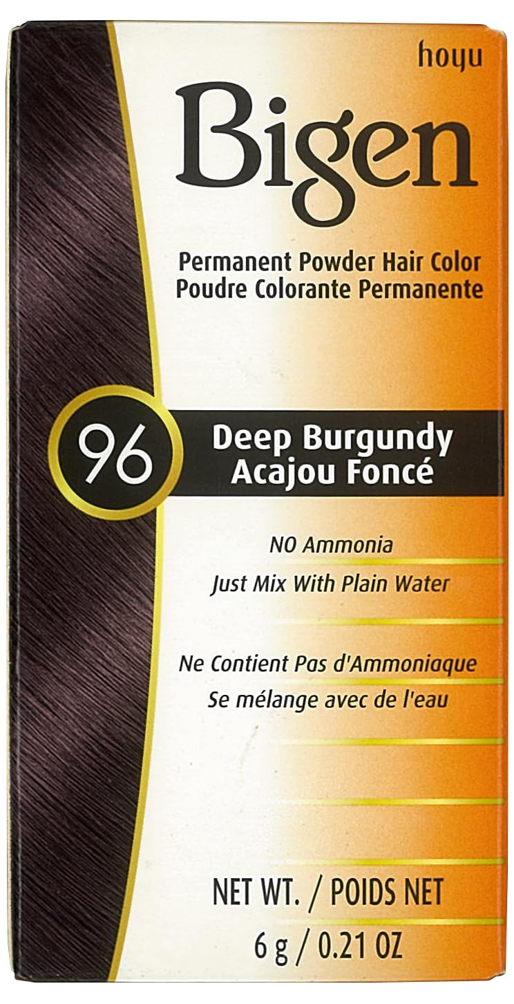Bigen Permanent Powder Hair Color 96 Deep Burgundy 1 ea 0.21 oz