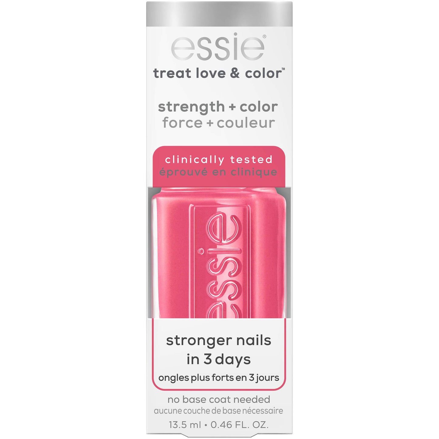 essie Strength and Color Nail Care Polish, Punch It Up, Full Coverage Pink with Blue Undertones, 0.46 Ounce Beauty & Personal Care essie