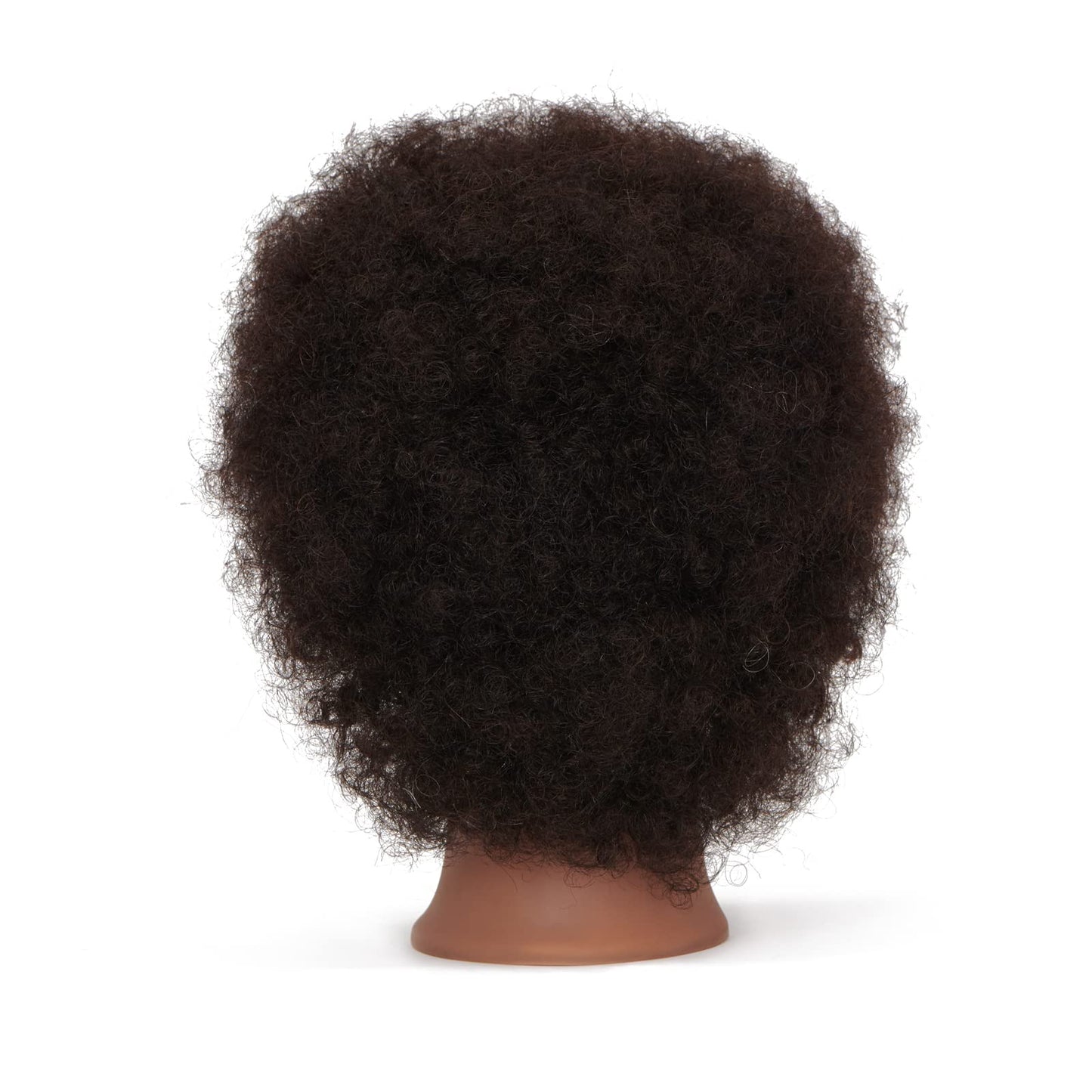 Hairingrid Mannequin Head African American with 100% Human Hair Cosmetology Afro Hair Manikin Head for Practice Styling Braiding and Free Clamp Holder
