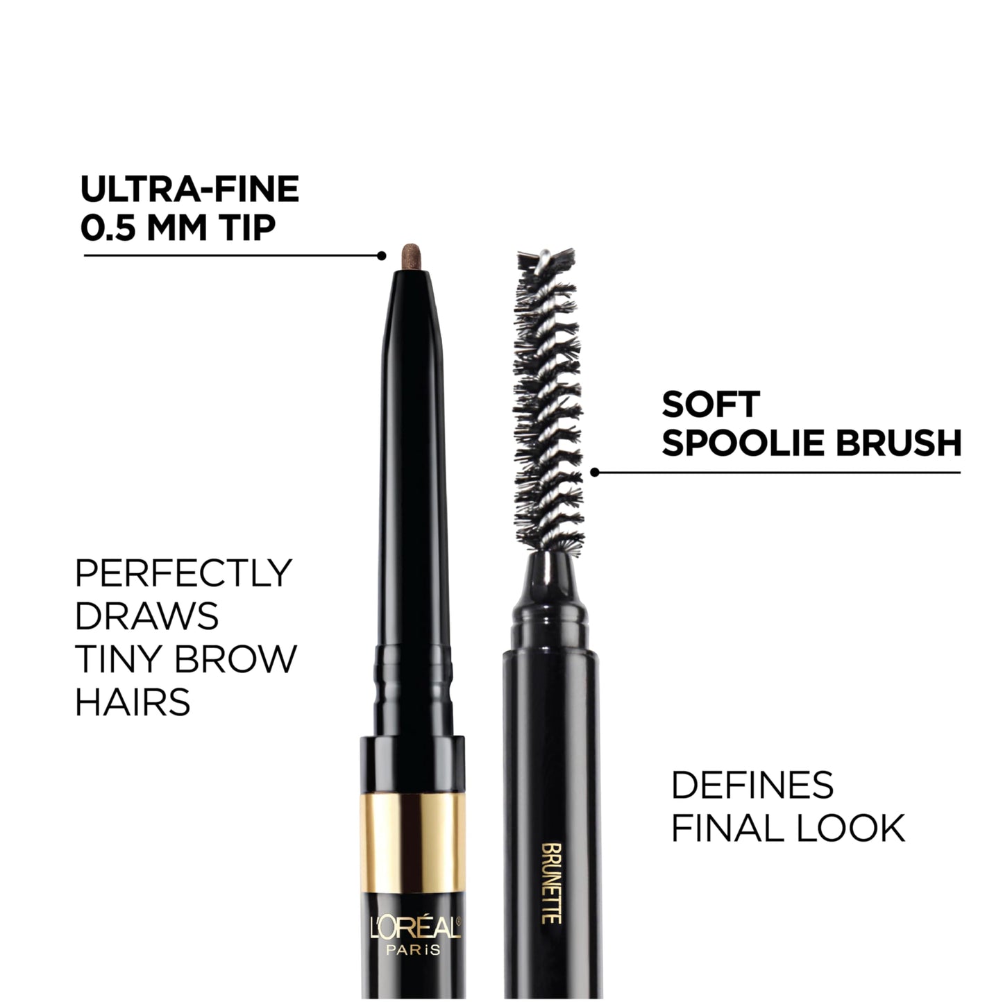 L'Oreal Paris Makeup Brow Stylist Definer Waterproof Eyebrow Pencil, Ultra-Fine Mechanical Pencil, Draws Tiny Brow Hairs and Fills in Sparse Areas Beauty and Personal Care L'Oreal Paris