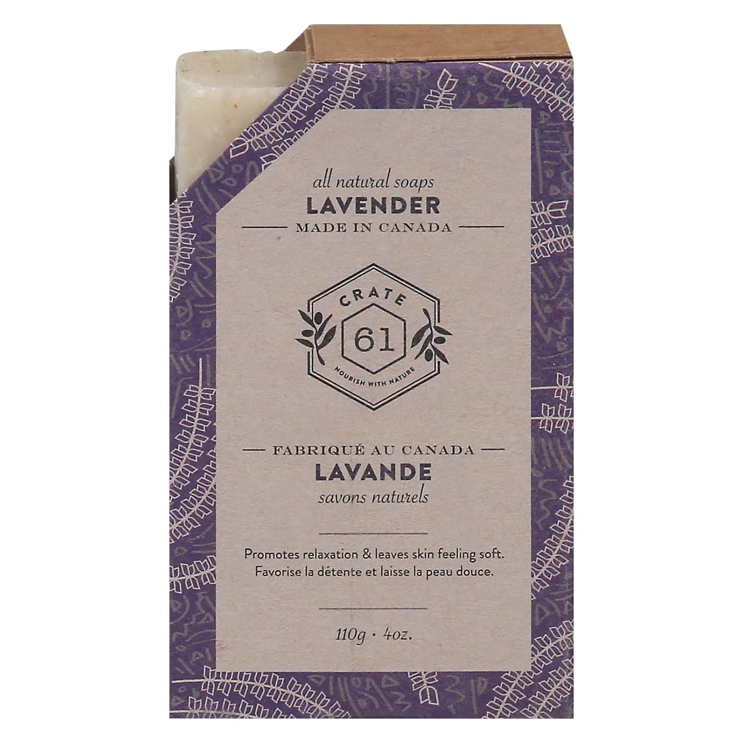 Crate 61 Soap Lavender, 110 GR Beauty & Personal Care Crate 61 Organics