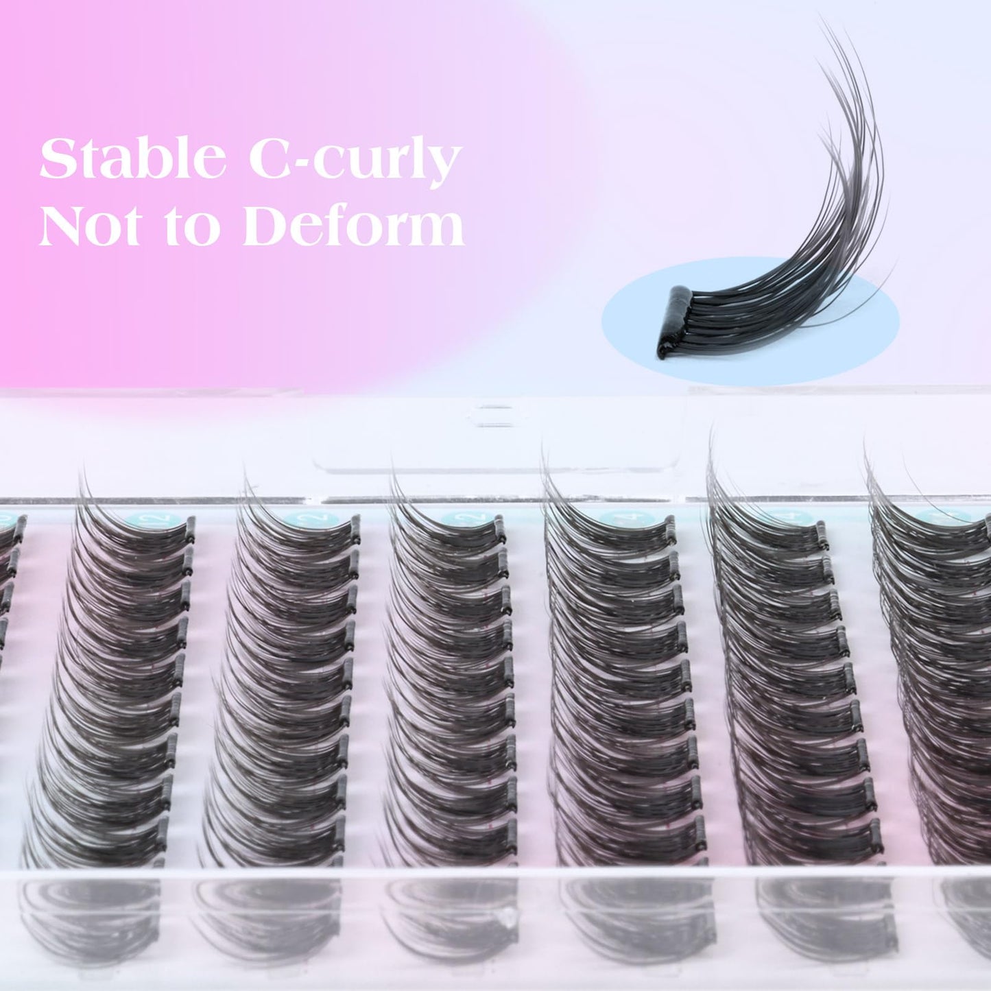 Self Adhesive Eyelashes Natural Self Adhesive Lash Clusters Pre glued Eyelash Clusters zanlufly No Glue Needed Lashes Wispy C-curly Cluster Eyelash Beauty and Personal Care zanlufly