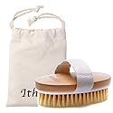 Ithyes Dry Brushing Body Brush Exfoliating Brush Natural Bristle Bath Brush for Remove Dead Skin Toxins Cellulite,Treatment,Improves Lymphatic