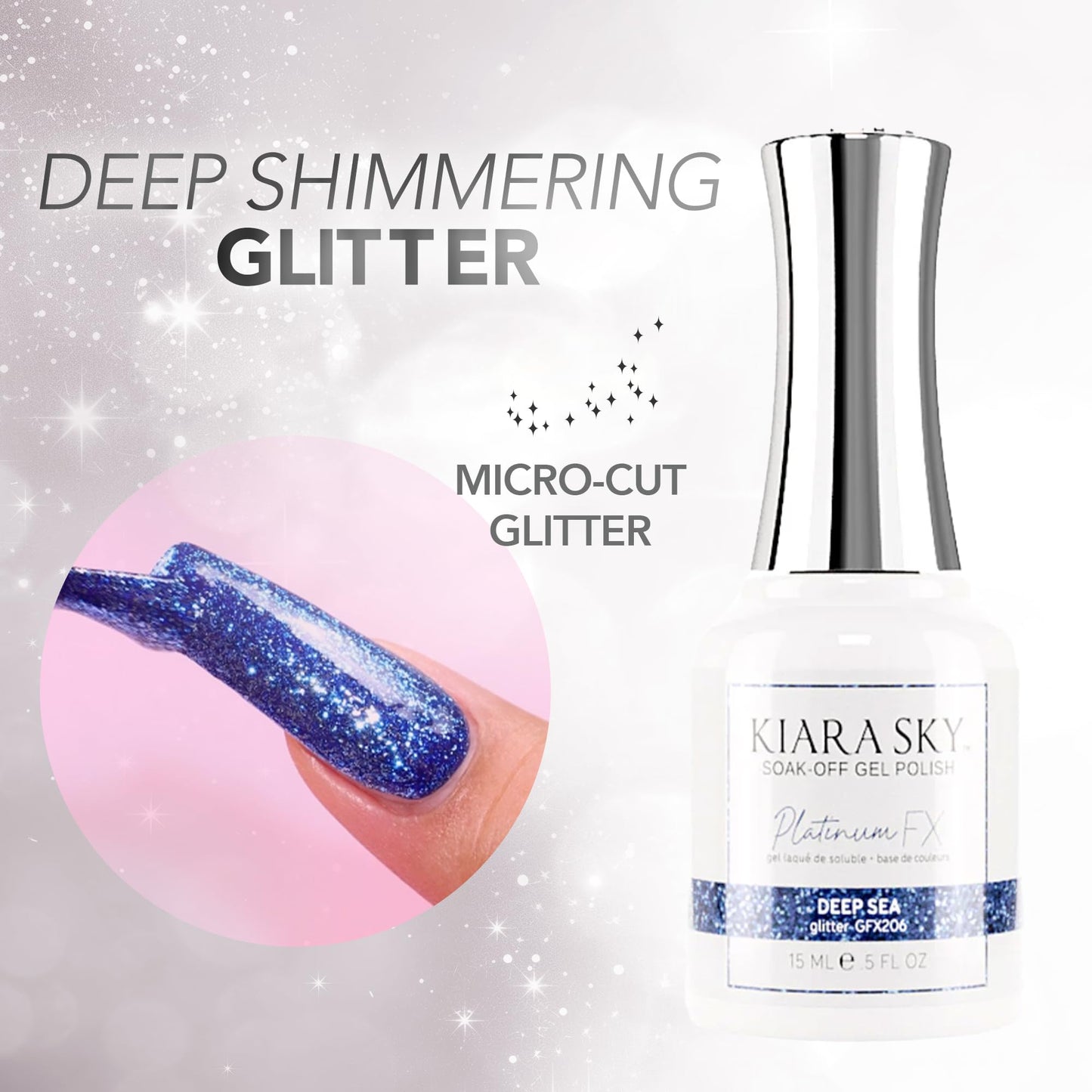 KIARA SKY LED UV Soak Off Platinum Gel FX (Paradise - One Coat Foil Glitter) Beauty & Personal Care KIARA SKY