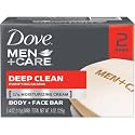 Dove Men+Care Body & Face Bar, Deep Clean 4.25 oz bars, 2 ea (Pack of 4)