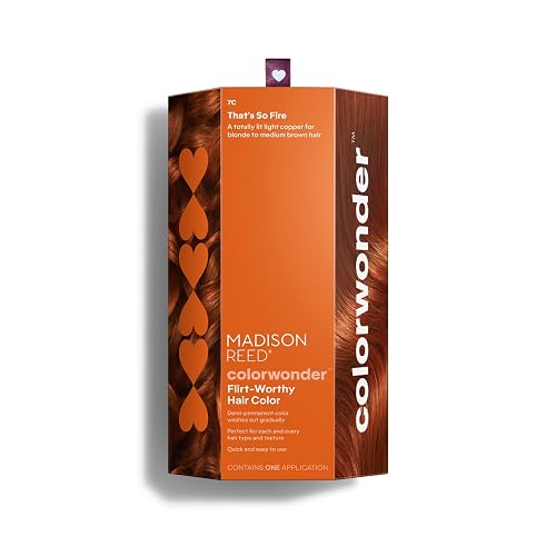 Madison Reed ColorWonder Demi-Permanent Hair Color Kit - 7C Light Copper (That's So Fire) | Vivid Copper Tone, Lasts 25 Washes, Ammonia-Free