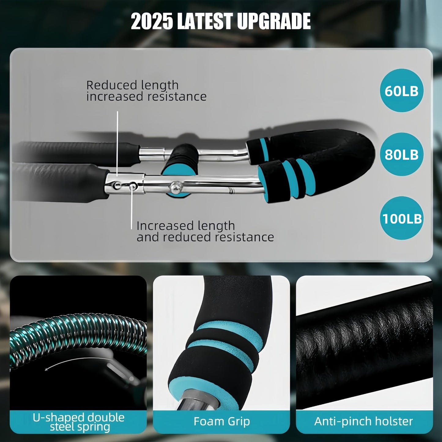 PEOERP Twister Arm Trainer, 60-100lb Adjustable Twister Arm Chest Workout Equipment for Men & Women,Detachable Power Twister Home Fitness Equipment…