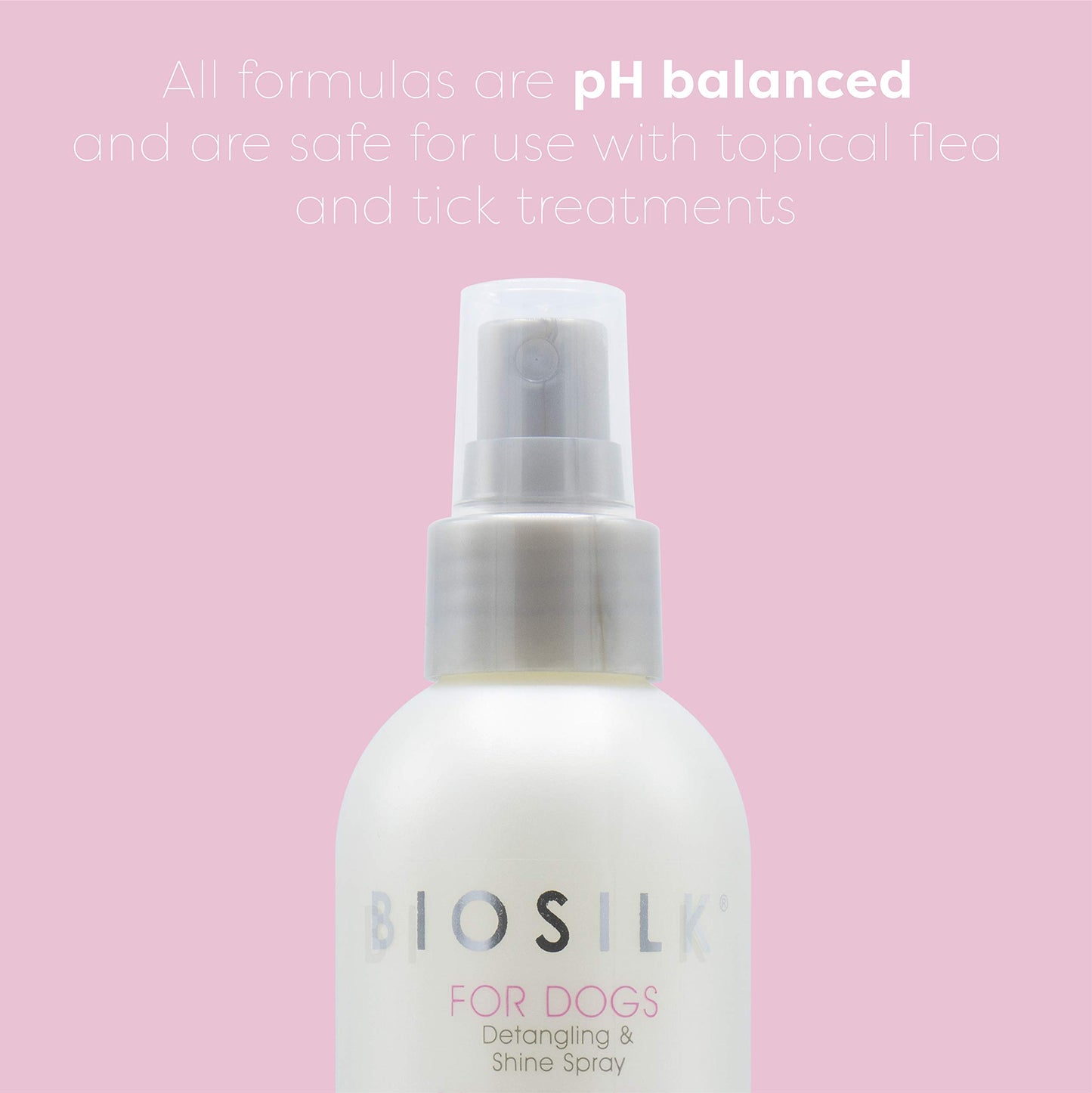 BioSilk for Dogs Detangling & Shine Mist – Silk Therapy Spray for Shiny, Smooth Coats & Dematting, 8oz Bottle