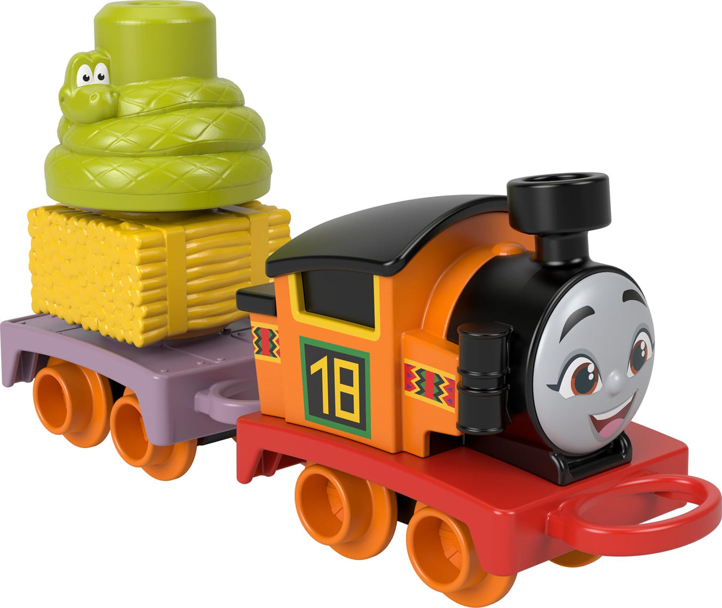 Thomas & Friends Toddler Toy My First Nia Push-Along Train with Stacking Cargo for Kids Ages 18+ Months