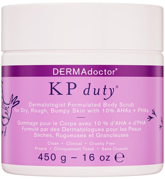 DERMAdoctor KP Bump Eraser Body Scrub Dermatologist Formulated Exfoliant | Keratosis Pilaris Treatment For Dry And Bumpy Skin 10%