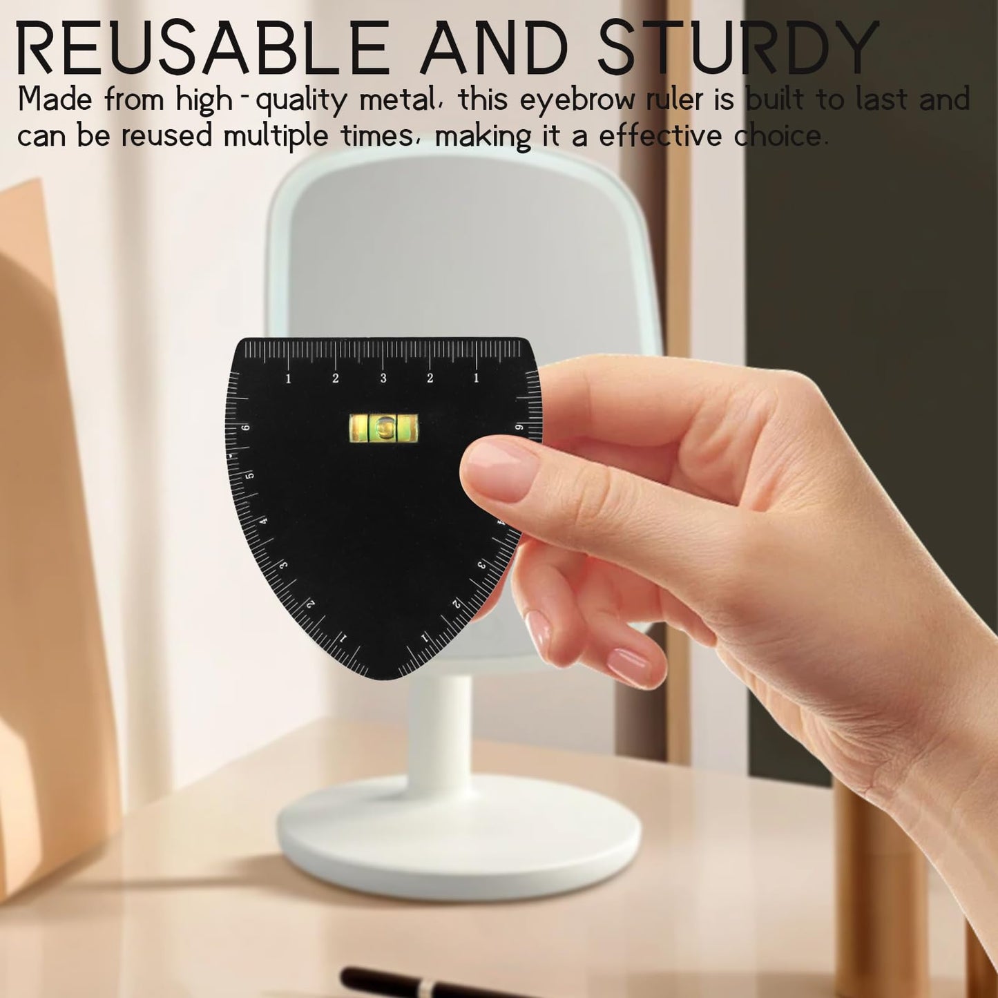 3 Pieces Eyebrow Ruler and Microblading Mapping Kit for Fast Eyebrow Design - Reusable Drawing Guide for Women and Men