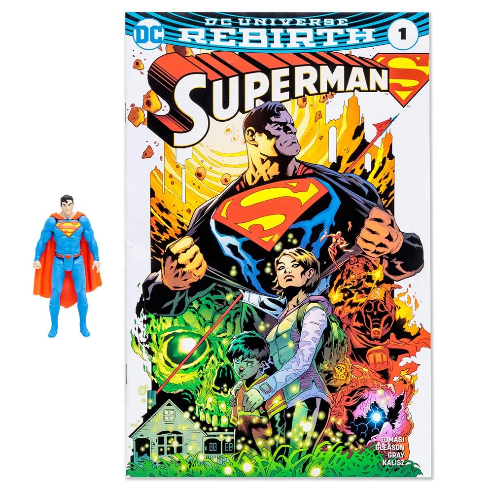 McFarlane Toys - DC Direct - 3IN Figure with Comic WV1 - Superman (Rebirth)