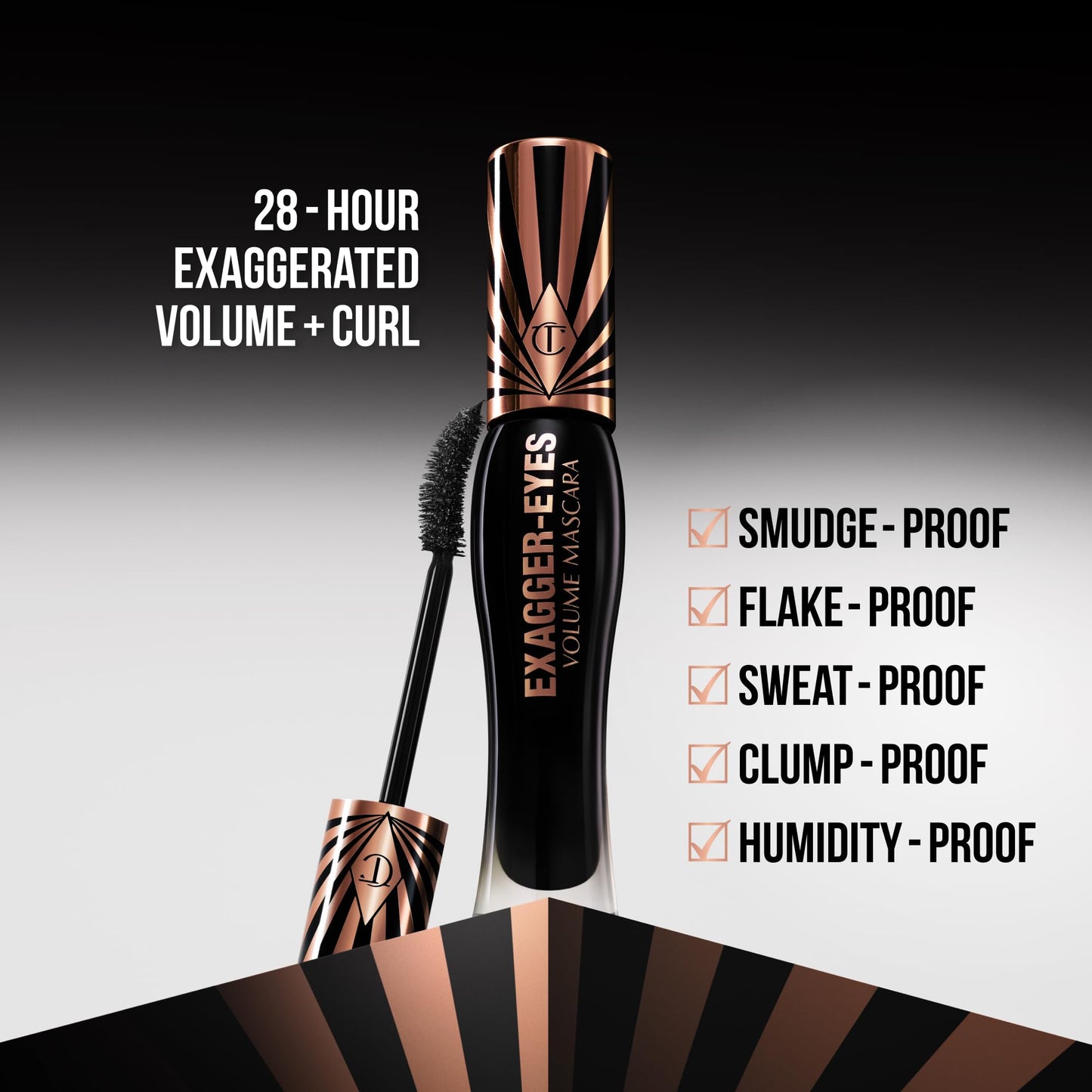 Charlotte Tilbury Exagger-Eyes Instant Volume Mascara Makeup - Volumizing, Lengthening, No-Clump Mascara with 28-Hour Smudge-Proof & Flake-Proof Wear Beauty and Personal Care Charlotte Tilbury