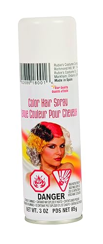 Rubies White Haircolor Costume Hairspray for Adults, Unisex 3 Ounces