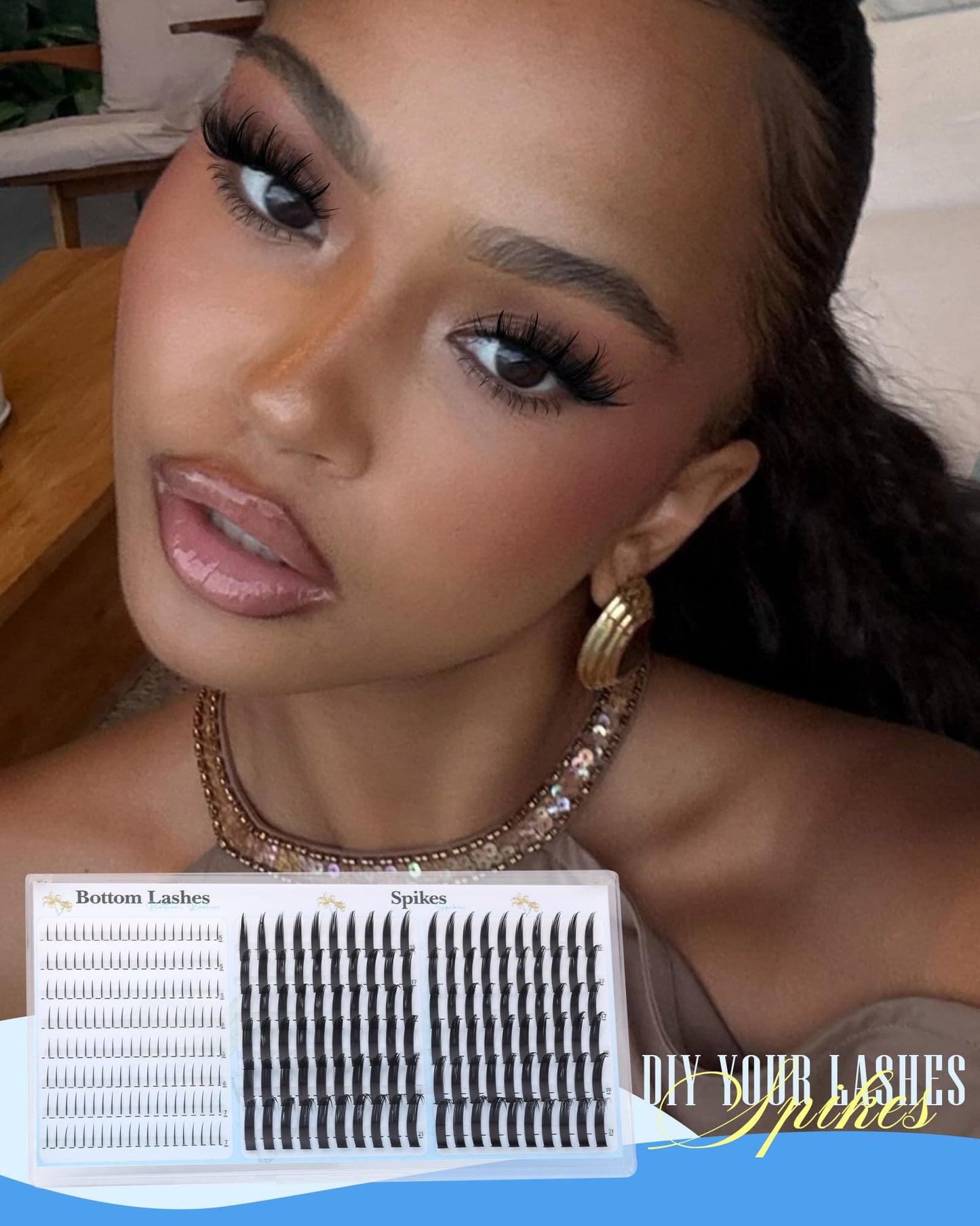 Lash Clusters with Spikes 15-21MM Wispy Lash Spikes with Bottom Lashes 280PCS D Curl Eyelash Clusters 0.005mm Thin Band Individual Lashes DIY Mega Beauty and Personal Care Boahankuke