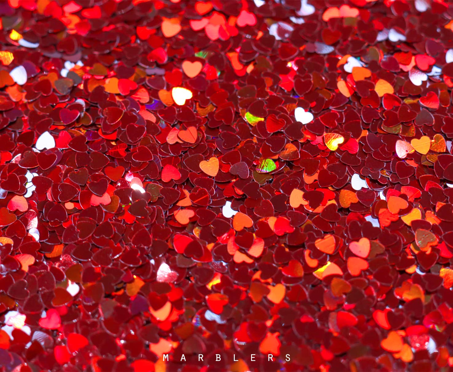 MARBLERS [Heart] Shape Glitter for Body & Face 0.11oz (3g) | Flake | Non-Toxic | Vegan | Cruelty-Free | Eyeshadow, Nail Polish, Nail Art | Festival
