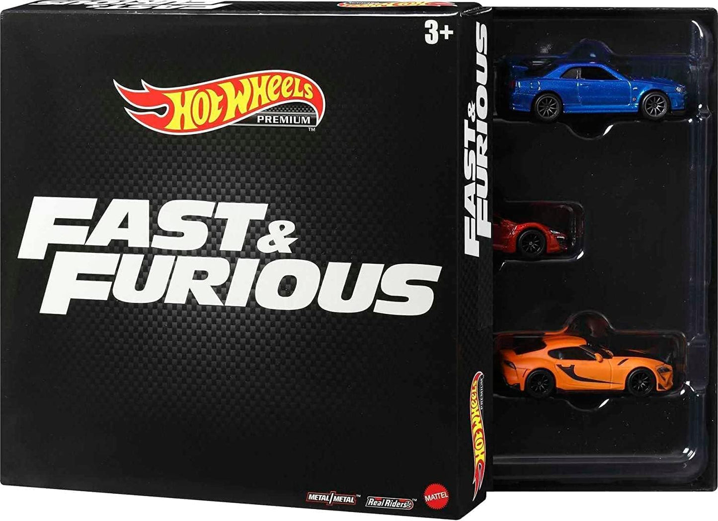 Hot Wheels Premium Cars Fast & Furious Premium Bundle, Gift for Fans & Collectors (HJC15)