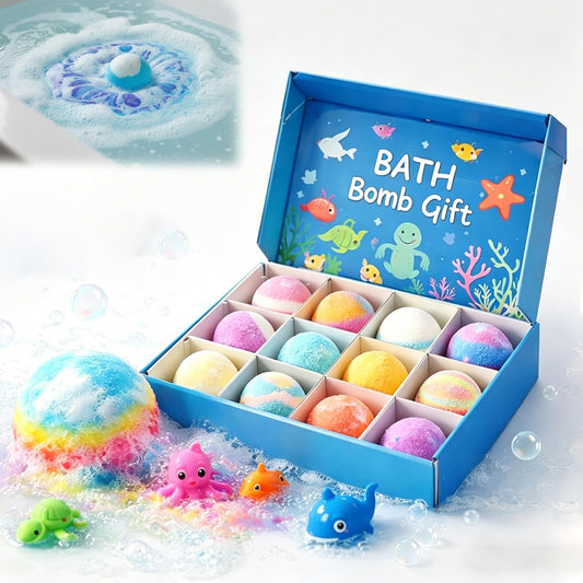 2026 New Bath Bombs for Kids with Surprise Inside, 12 Pack Kids Bath Bombs with Toys Inside Gift Set, Kid Bubble Bath Fizzy for Girls Boys & Toddlers Beauty and Personal Care YellowRiver