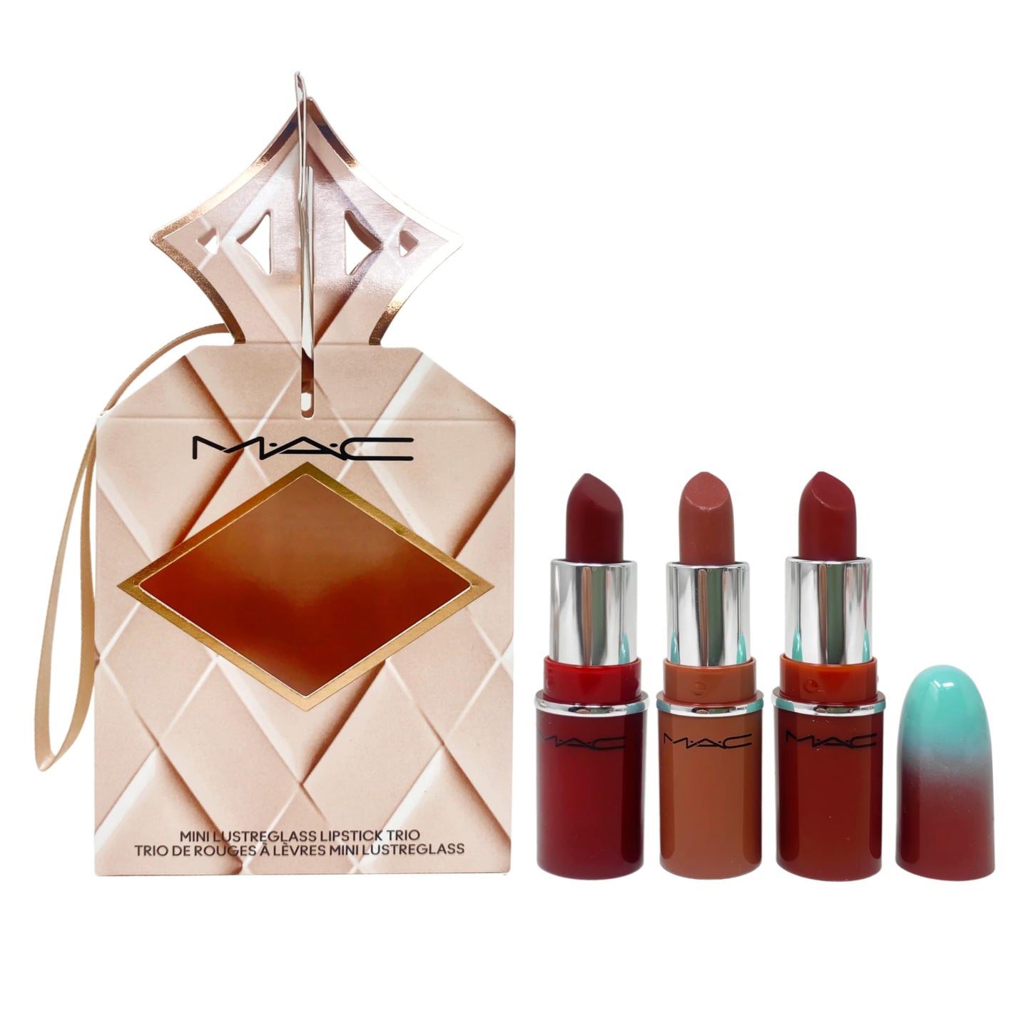 MAC M·A·C Cosmetics Holiday Exclusive Wildest Gleams Mini Lustreglass Lipstick Trio: Classics - Spice It Up, Thanks it's M·A·C and Business Casual