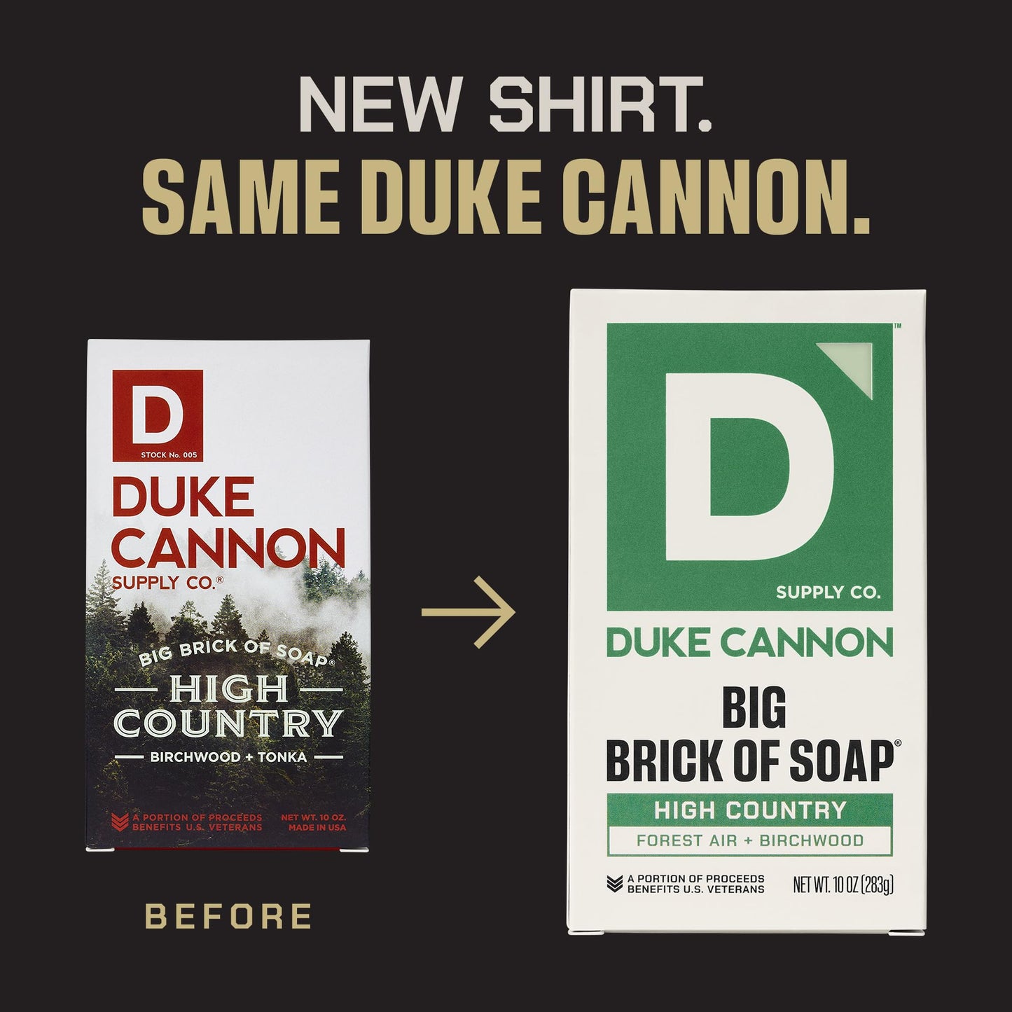 Duke Cannon Supply Co. Extra Large Big Brick Bar Soap - Men's Triple-Milled Bar Soap with Masculine Scents - Forest Air + Birchwood - All Skin Types