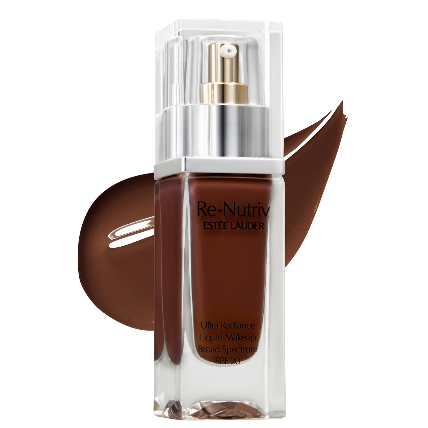 Estée Lauder Re-Nutriv Ultra Radiance Liquid Foundation SPF 20 | Luxurious, Hydrating, Long-Wearing, 1 Fl Oz, 8N1 Espresso