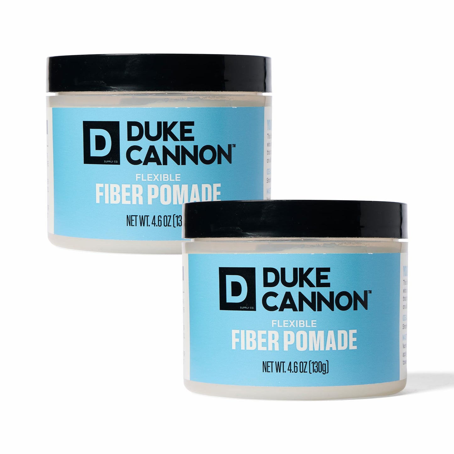 Duke Cannon News Anchor Fiber Pomade 2-Pack - 4.6 oz Each - Strong Hold Matte Finish Hair Styling Cream for Men - Thickens Texturizes and Adds
