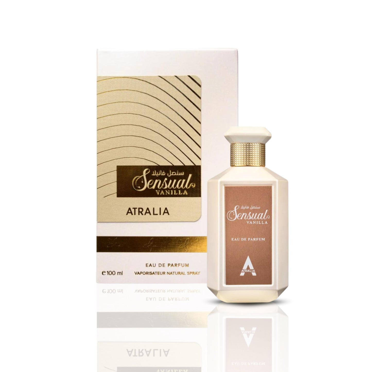 Atralia Sensual Vanilla Eau De Parfum 100Ml 3.40z - Original Fragrance Made in France - With Notes of Almond, Coconut adn Vanilla - Twist of Vanilla