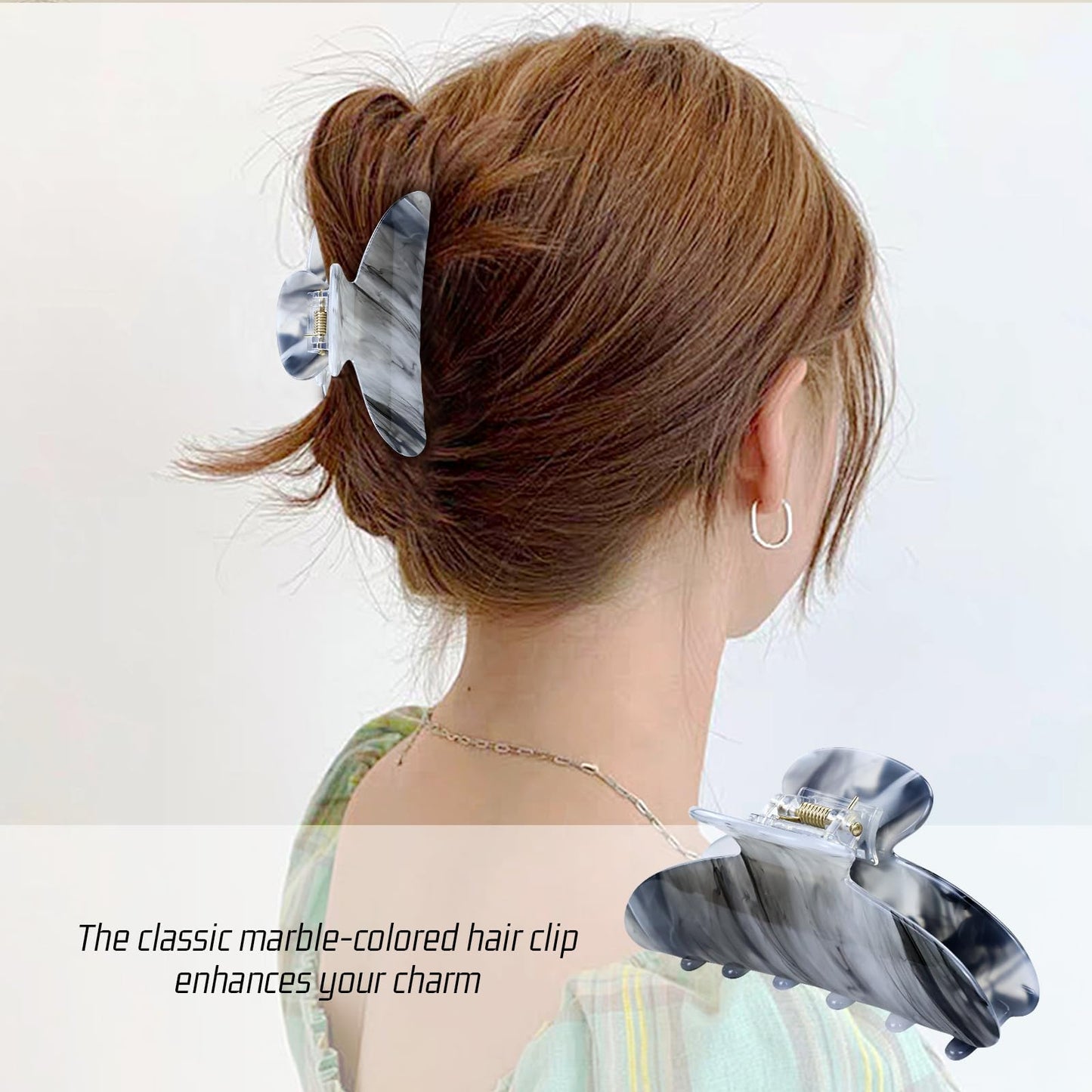 Lawie 6 Pack Pink Blue Green Purple Brown Butterfly Octopus Plastic Hair Claw Clips Jaw Barrettes Grips Clamps Decorative Buns Chignon Twist Hair Up