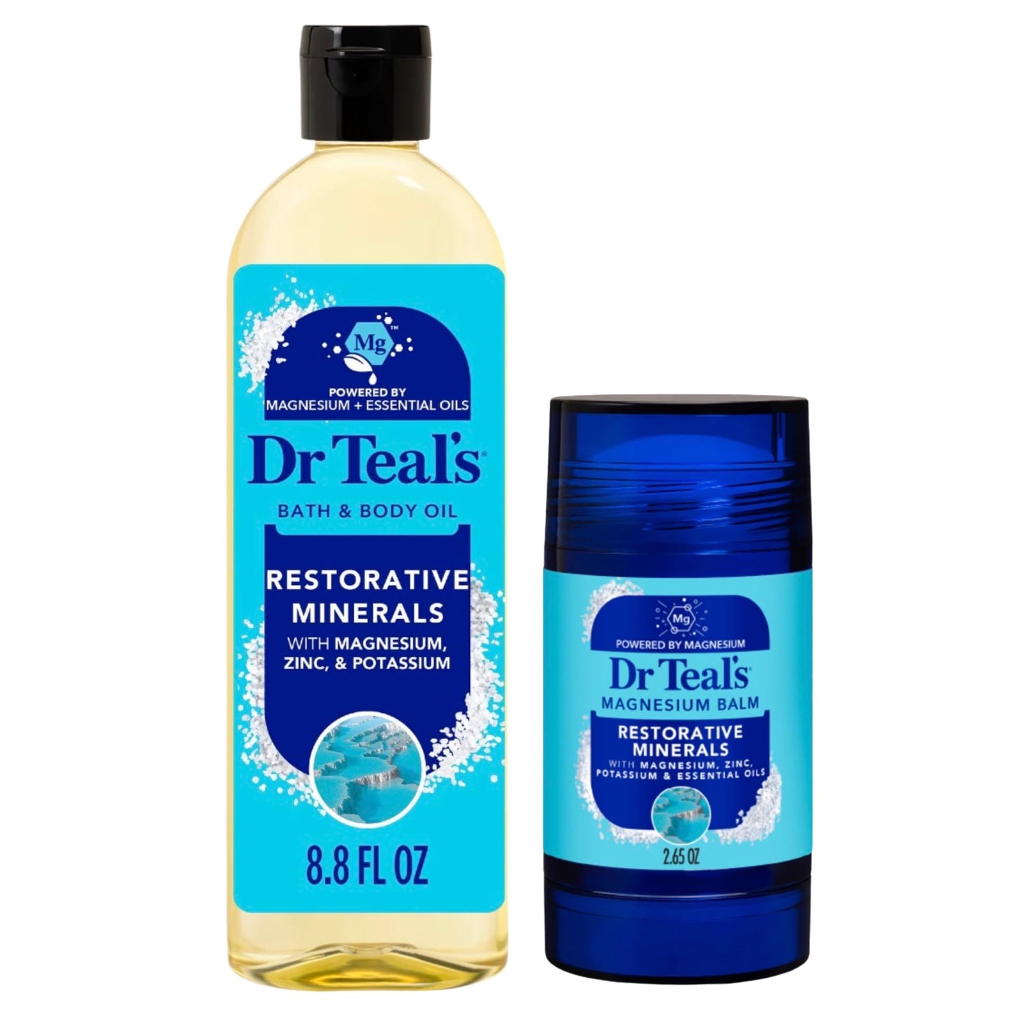 Dr Teal's Body Wash, Restorative Minerals with Magnesium, Zinc & Potassium (Bath & Body Oil + Body Balm)