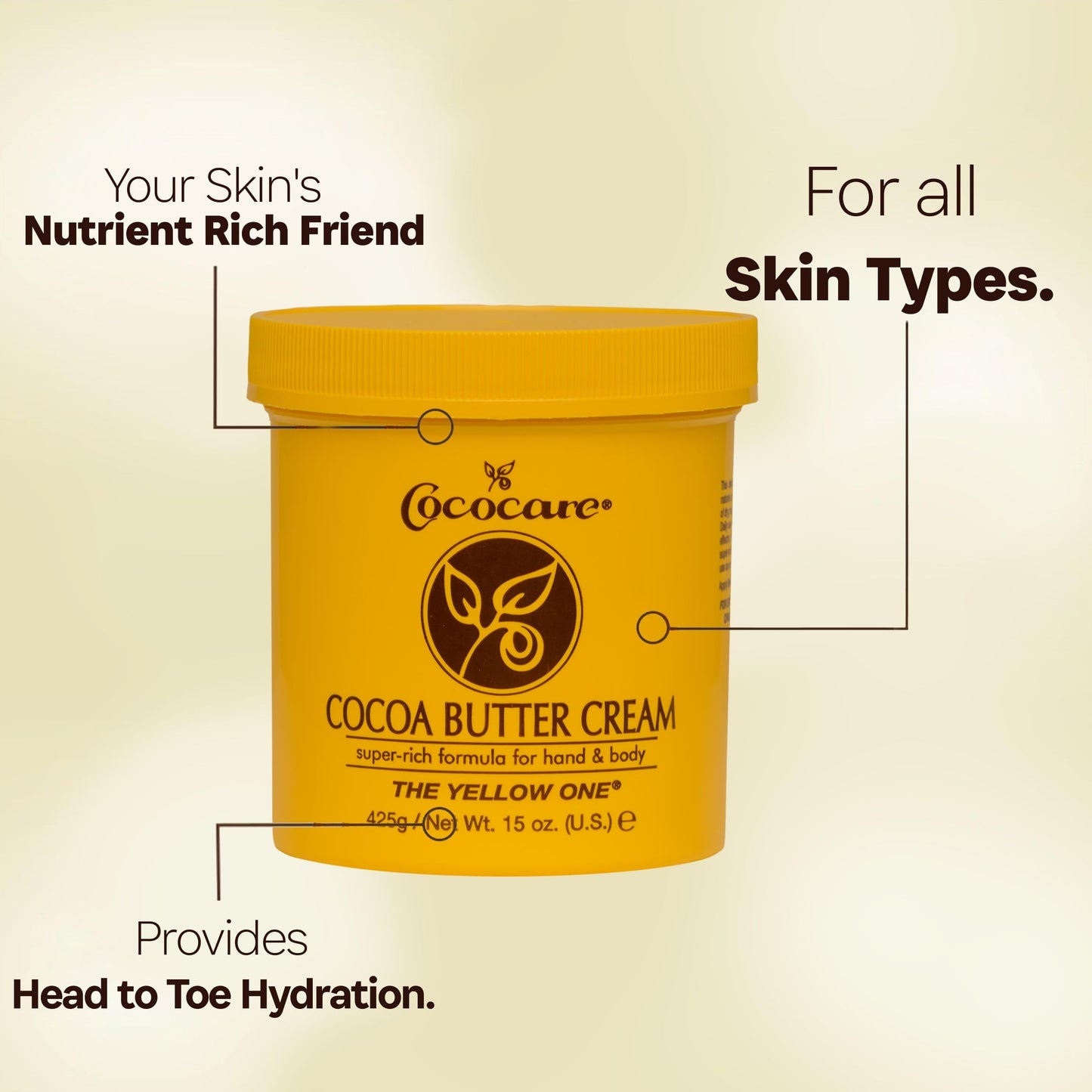 Cococare Cocoa Butter Cream, 15 oz (Pack of 2)