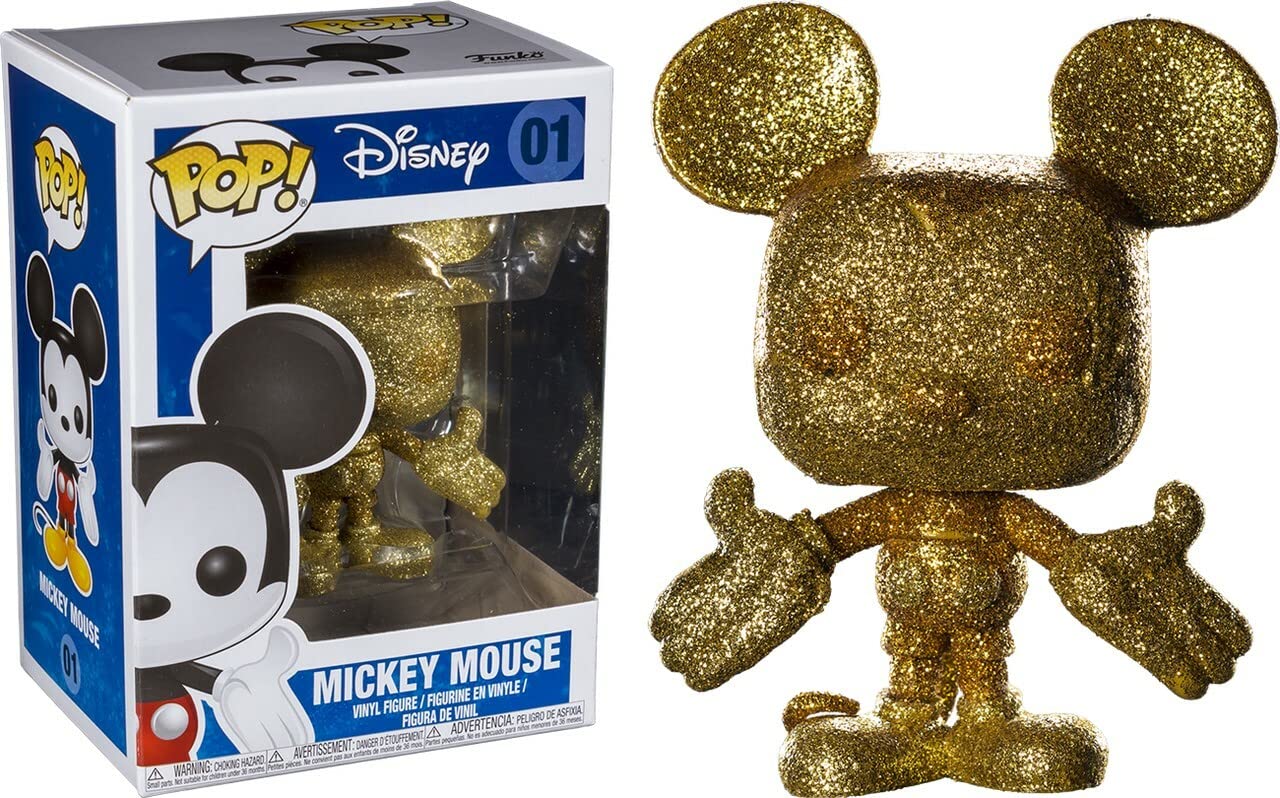 Funko Pop Disney: Gold Diamond Glitter Mickey Mouse Collectible Figure, Multicolor