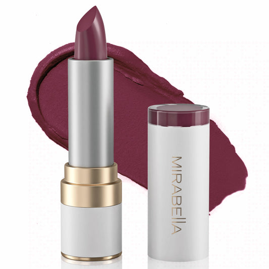 Mirabella - Sealed with a Kiss Smudge Proof Lipstick, Long-Lasting No-Bleed Lip Makeup, Hydrating Lip Color with Vegan Lanolin & Vitamin E, Berried
