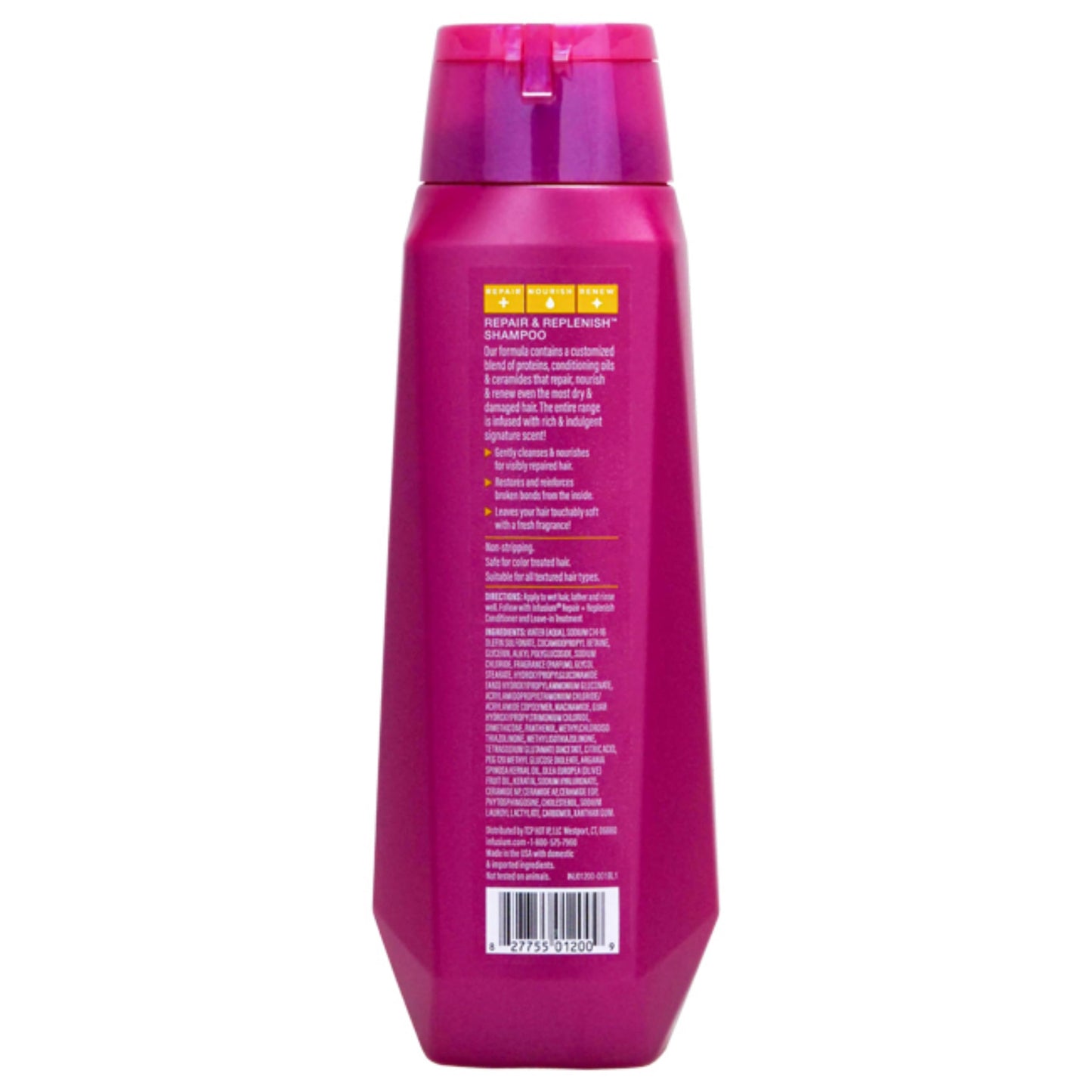 Infusium Repair and Replenish Nourishing Shampoo - Hydrating and Clarifying Shampoo for Build Up - Ceramides, Keratin, and Argan Oil - 13.5 oz