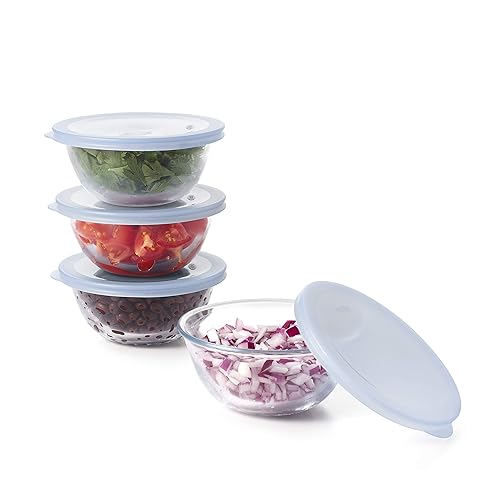 OXO 11205500 Good Grips 8-Piece Glass Prep Bowl Set, One Size, Clear
