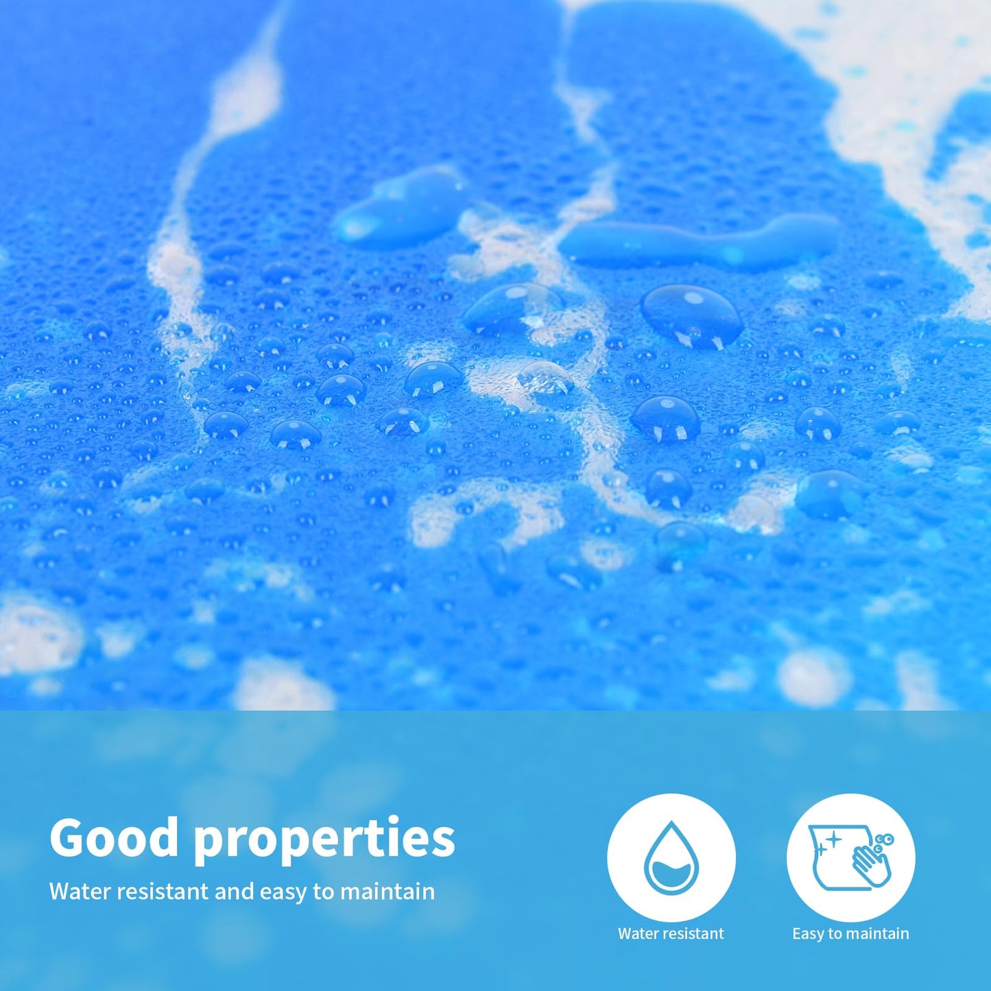 Art3d 1-Pack Fancy Floor Tile for Kids Room Liquid Encased Floor Tile, 11.8" x 11.8" Blue