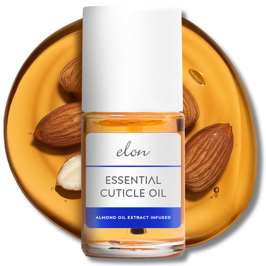 Elon Cuticle Oil for Nails w/Almond Oil Extract - Jojoba & Vitamin E - Softening & Hydrating Cuticles & Nails - Dermatologist Recommended - Bottle