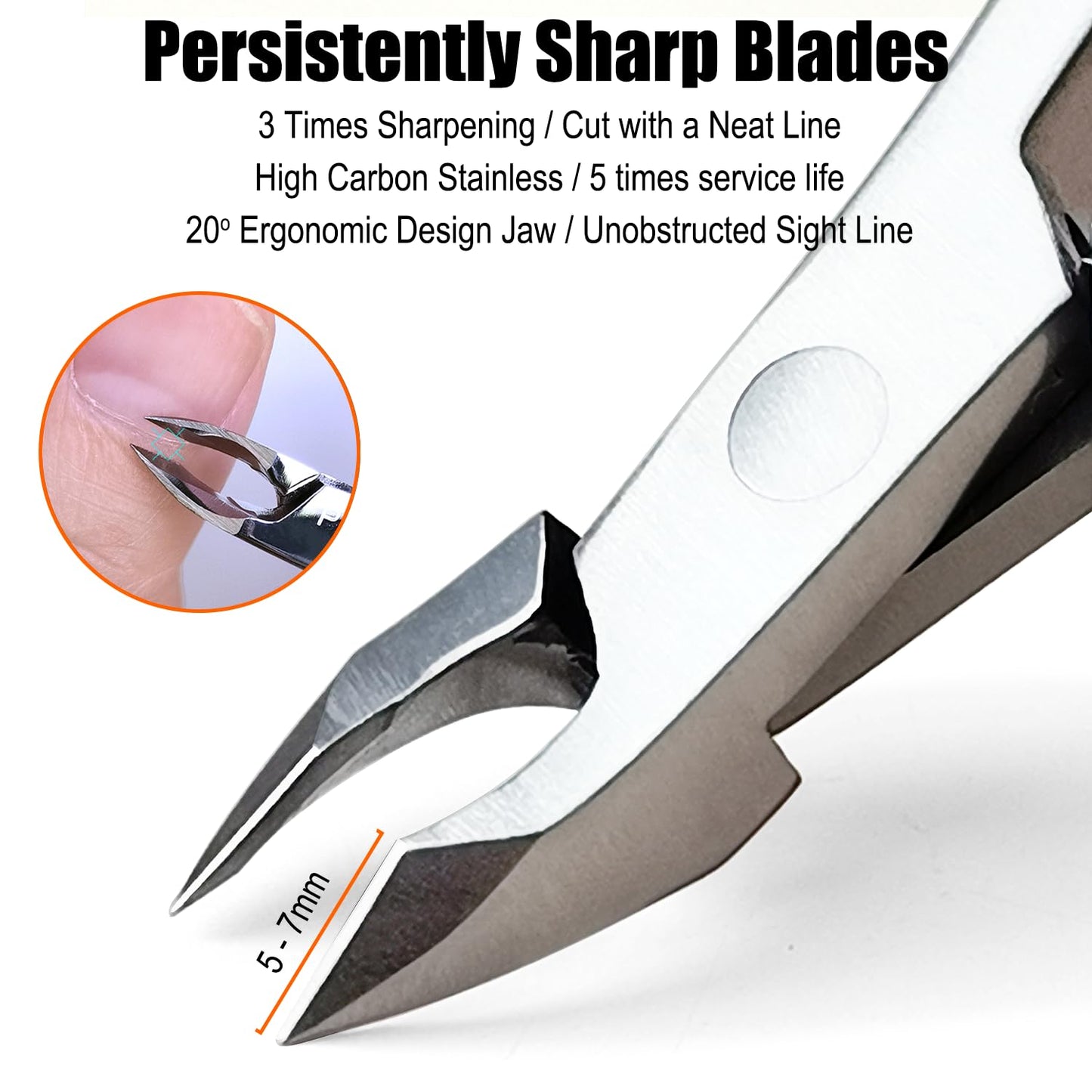 LePinko Professional Cuticle Trimmer kit, Super Sharp Dead Skin Clipper, Labor-saving Cuticula Remover for Fingernail Toenail, Home Salon Use, 7mm Beauty and Personal Care LePinko