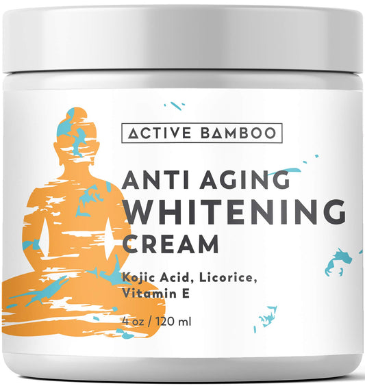 Active Bamboo Radiance Cream. Anti Aging Skin Radiance Glow Cream. Dark Spot Corrector as Day Night Moisturizing Cream. 4 Oz