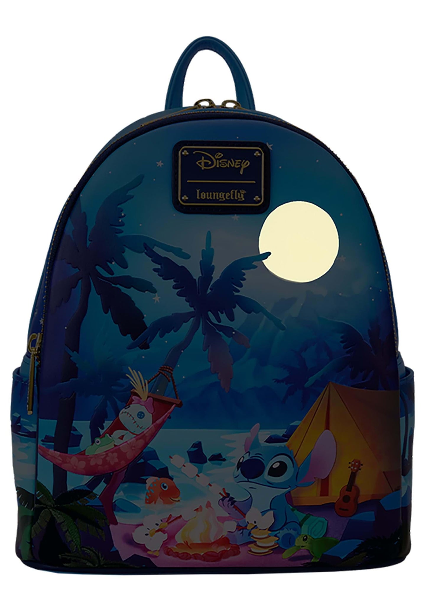 Loungefly Disney Stitch Camping Cuties Glow Mini Backpack | Lilo & Stitch Bags & Backpacks Standard