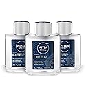 NIVEA Men DEEP Refreshing and Hydrating After Shave with Natural Charcoal, Aftershave Lotion for Men Soothes Shave Irritation, Vanilla and Bourbon