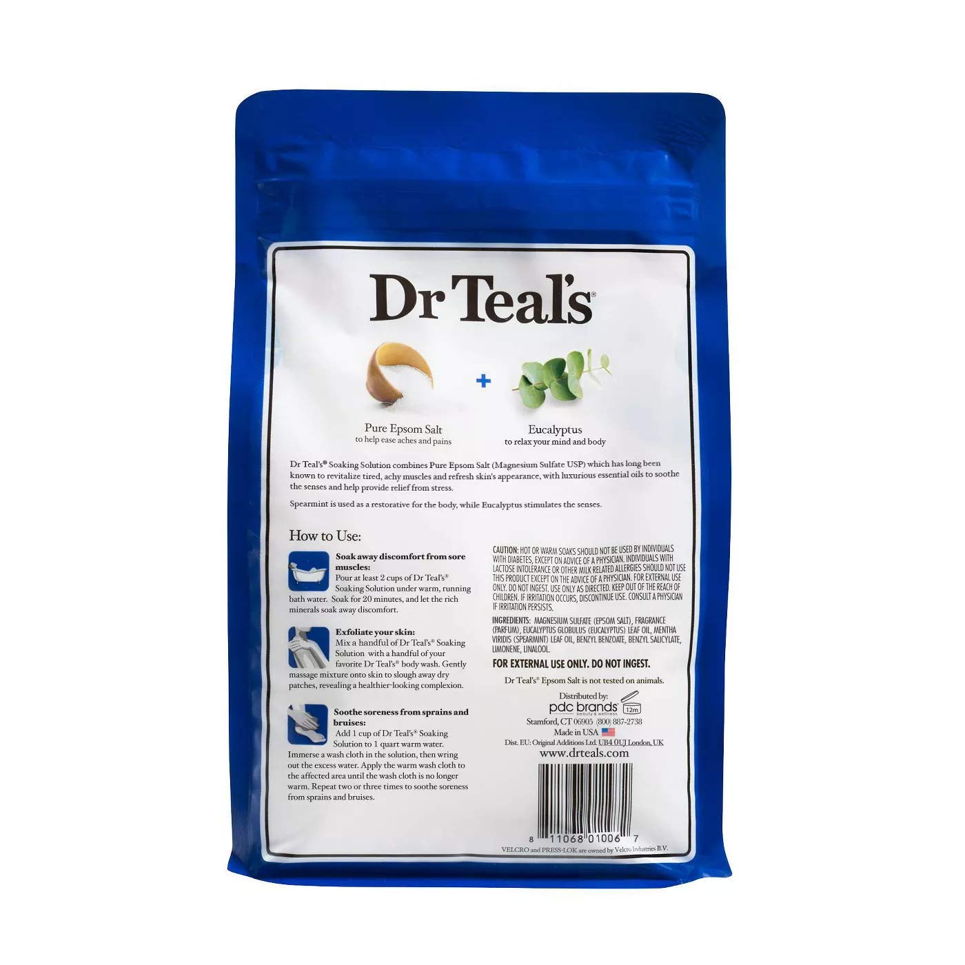 Dr Teal's Epsom Salt Bath Variety Gift Set (2 Pack, 3lb Ea) - Relax & Relief Eucalyptus & Spearmint, Nourish & Protect Coconut - Essential Oils & Pure Beauty and Personal Care Dr Teal's