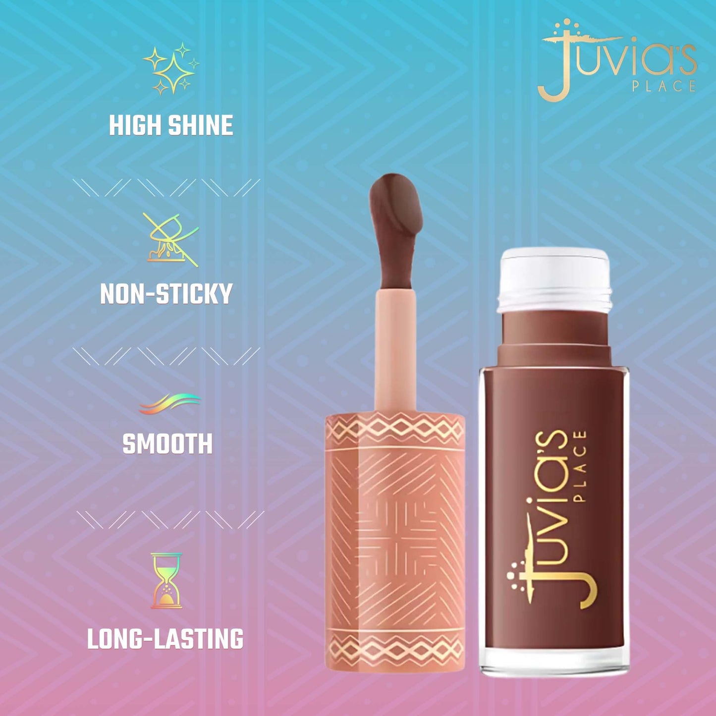 Juvia's Place Nubian Earth Lip Reflect Lip Gloss Meroe - Non-sticky Lip Makeup, Hydrating, Tinted Lip Gloss, Shine & Glow Lip Makeup, Beauty &