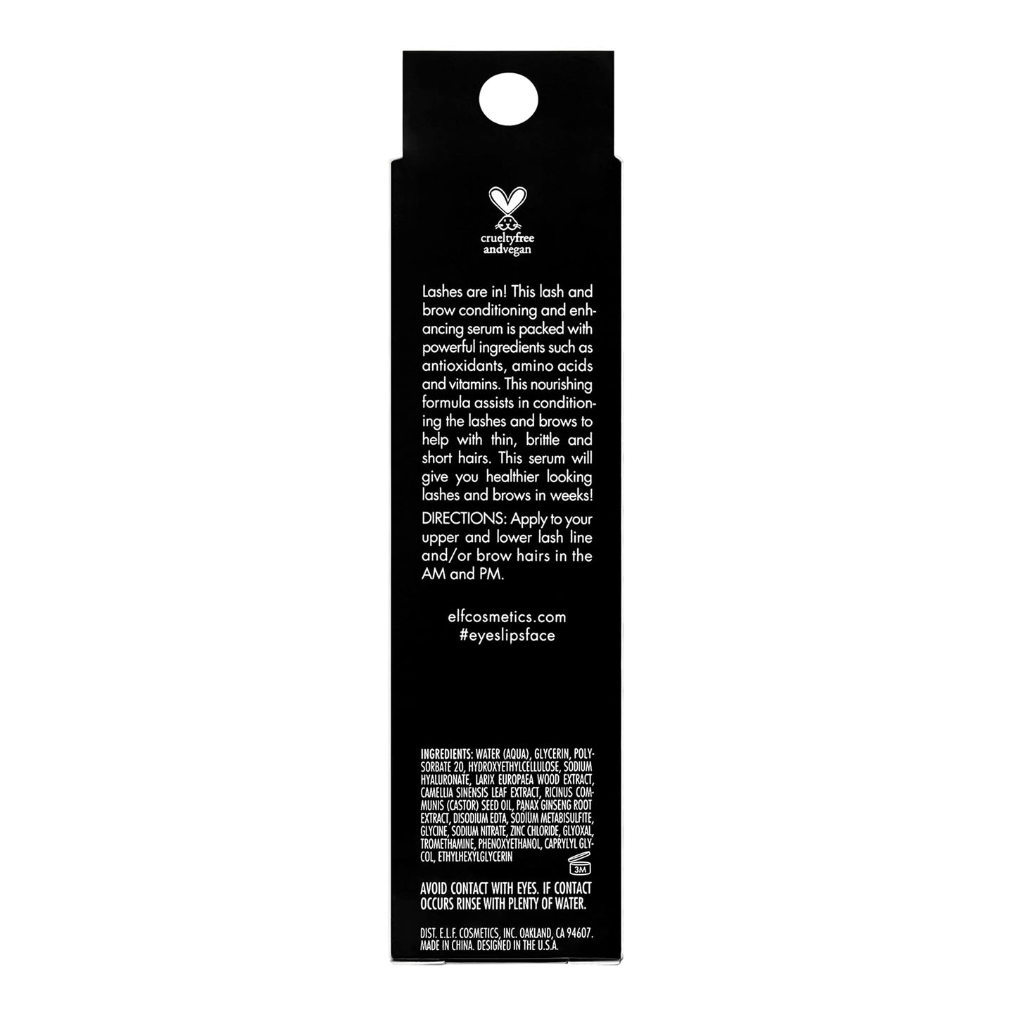 e.l.f. Enhancing Lash & Brow Serum, Promotes Longer-Looking Lashes & Brows, Nourishing & Conditioning Formula, Clear, 0.12 Fl Oz (3.5mL)