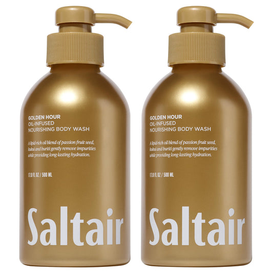 Saltair Body Wash 2-Pack - Moisturizing Body Wash with Vitamin E & Hydrating Oil Blend - Scented Shower Gel for Women and Men - Golden Hour Scent, 2x Beauty & Personal Care Saltair