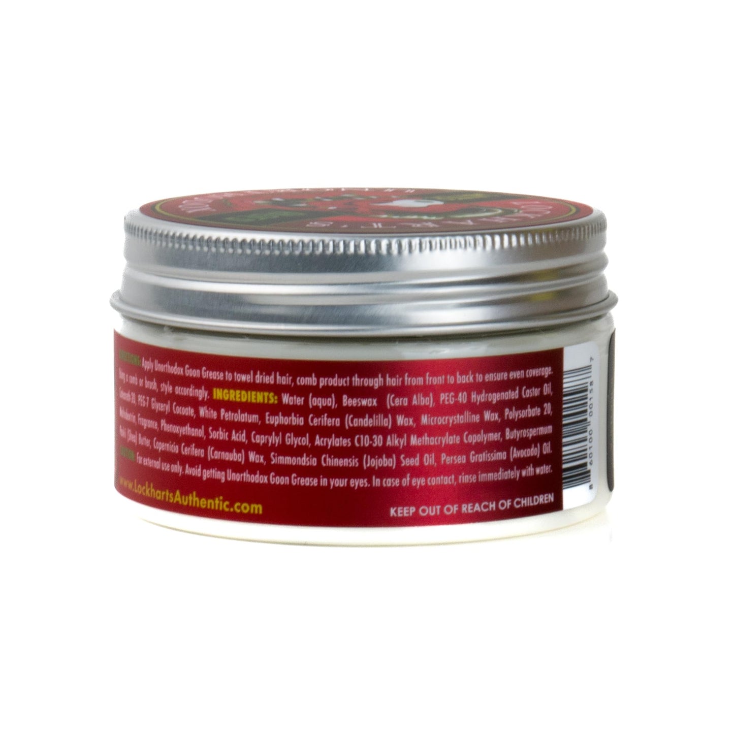 Lockhart’s Unorthodox Water-Based Goon Grease - Handcrafted Water-Based Pomade for Men - Strong Hold, Medium Shine - Easy Wash Out - Spicy Goon Scent