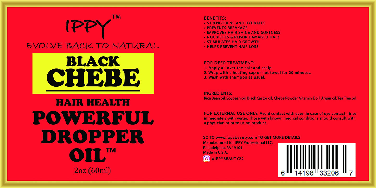 IPPY BEAUTY BLACK CHEBE POWERFUL DROPPER OIL 2oz