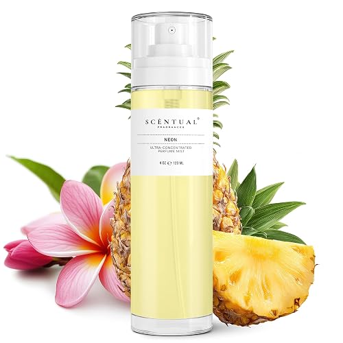 Scentual Fragrances, Neon Ultra-Concentrated Hair & Body Perfume Mist, Long Lasting Women's Fragrance, Gourmand Perfumes for Women, Vegan and Cruelty